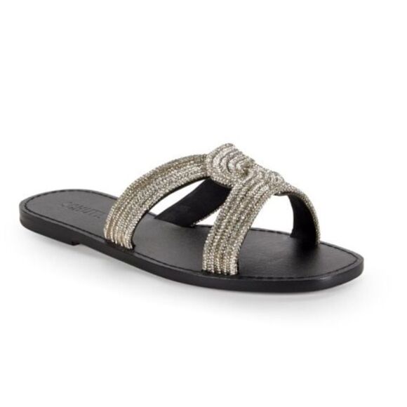 SCHUTZ Shoes - Schutz Alivia Embellished Twist Flat Sandals Used Once